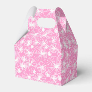 Ray Circles - White on Pink Favour Box