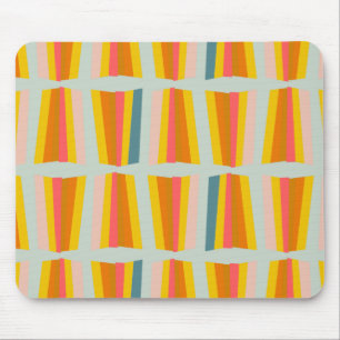 ray citrus gold orange sun ray on vintage blue mouse mat
