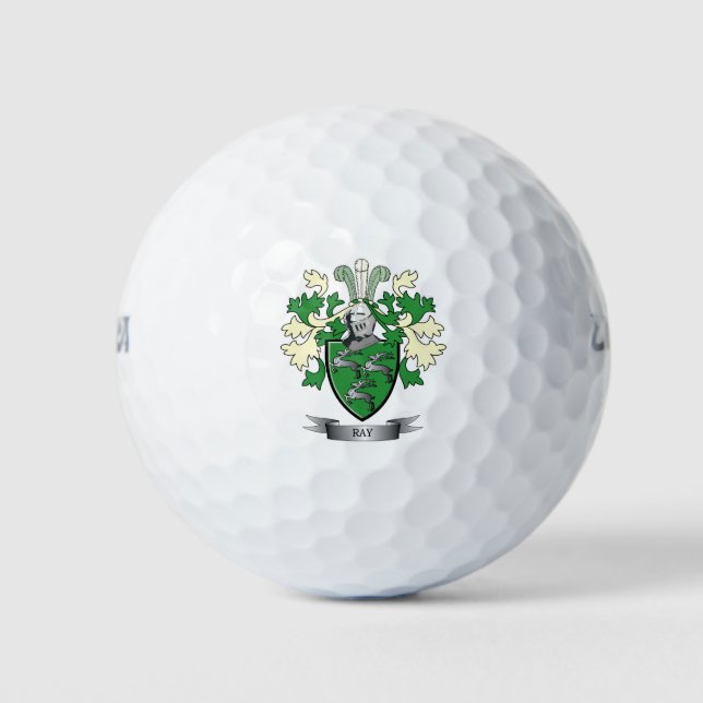 Ray Family Crest Coat of Arms Golf Balls (Front)