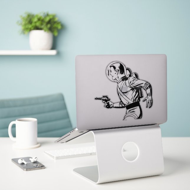 Ray gun man (Laptop On Desk)