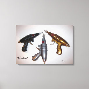 Ray Guns Art on Canvas Print