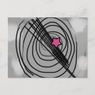 Ray-o-gram Postcard with Pink Star