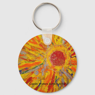 "Ray of Hope" by Candy Waters Autism Artist Key Ring