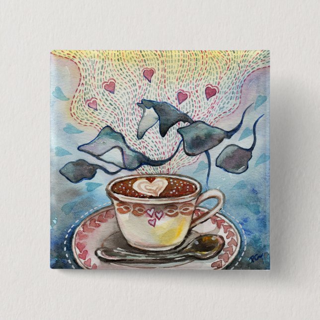 Ray of Love 15 Cm Square Badge (Front)