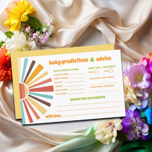 Ray of Sunshine Advice Baby Predictions Card