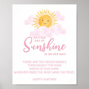 Ray Of Sunshine Baby Shower Game Poster