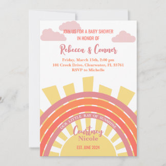 Ray of Sunshine Baby Shower Invitation 