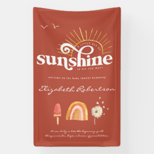 Ray of Sunshine Boho Baby Shower Banner