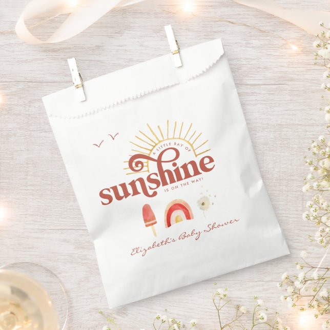 Ray of Sunshine | Boho Baby Shower  Favour Bags (Clipped)