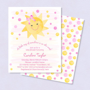 Ray of Sunshine Budget Baby Shower Invitation