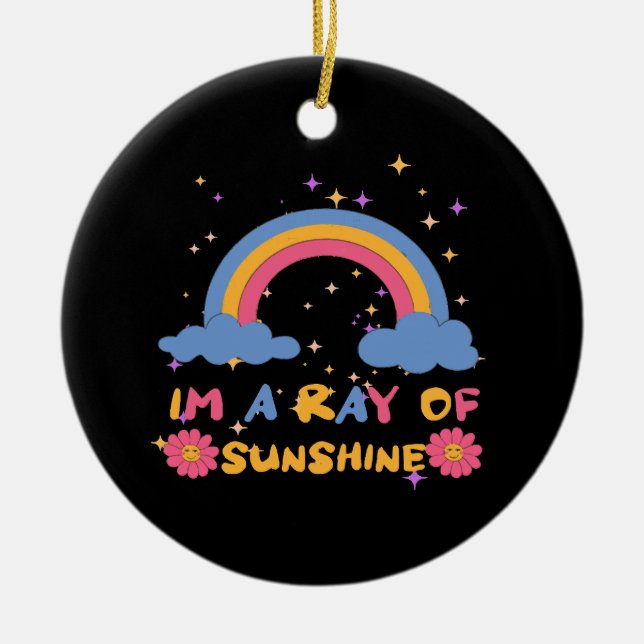 Ray of sunshine ceramic tree decoration (Front)