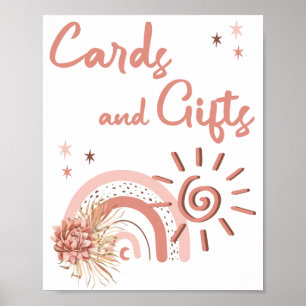 Ray of Sunshine Girl Baby Shower Cards and Gifts Poster