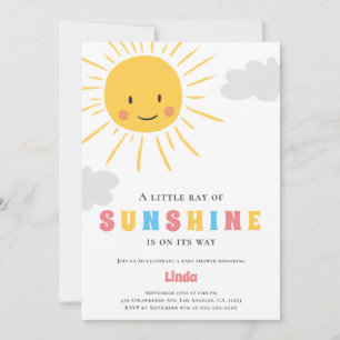 Ray of Sunshine Neutral Baby Shower Invitation