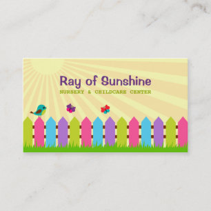 Ray of Sunshine Nursery / Childcare Business Card