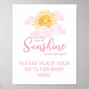 Ray Of Sunshine Place Your Gifts Here Poster