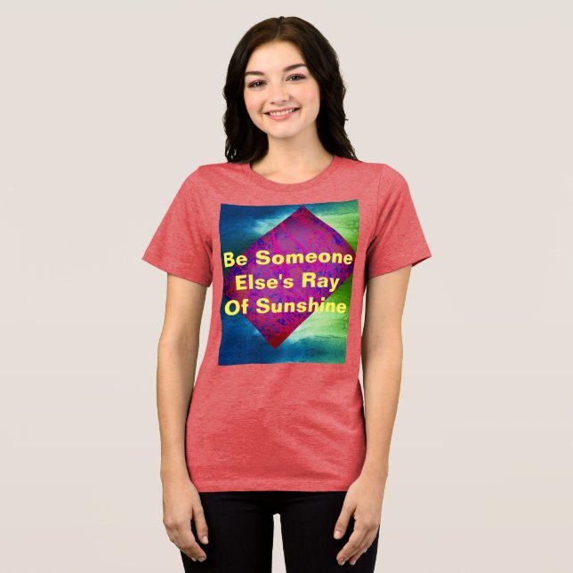 Ray Of Sunshine Rainbow  Tri-Blend Shirt (Front Full)