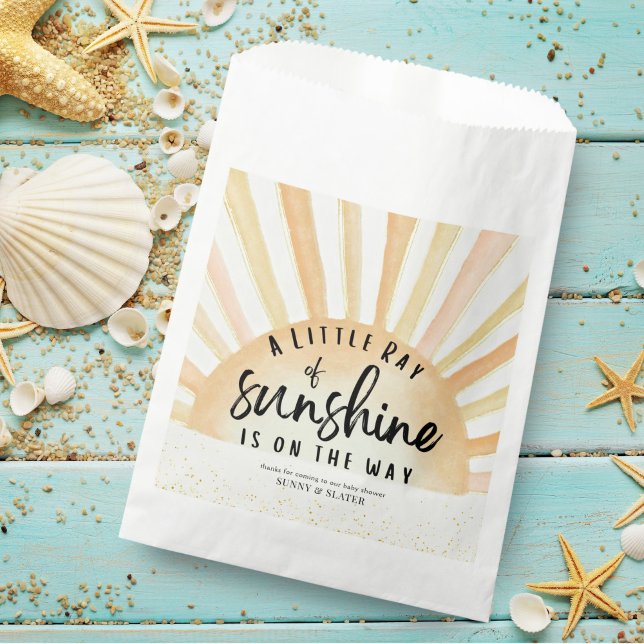 Ray of Sunshine Retro Summer Beach Baby Shower Favour Bags (Creator Uploaded)