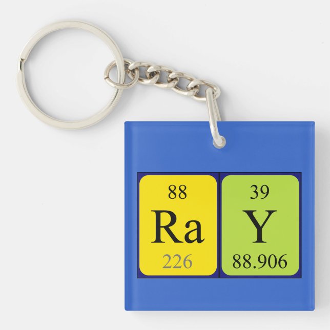 Ray periodic table name keyring (Front)