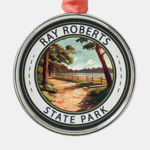 Ray Roberts State Park Texas Badge Metal Tree Decoration