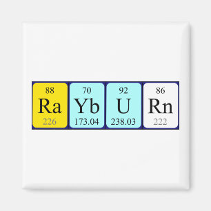 Rayburn periodic table name magnet