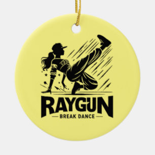 Raygun Raygun breakdancer,breakdancing Ceramic Tree Decoration