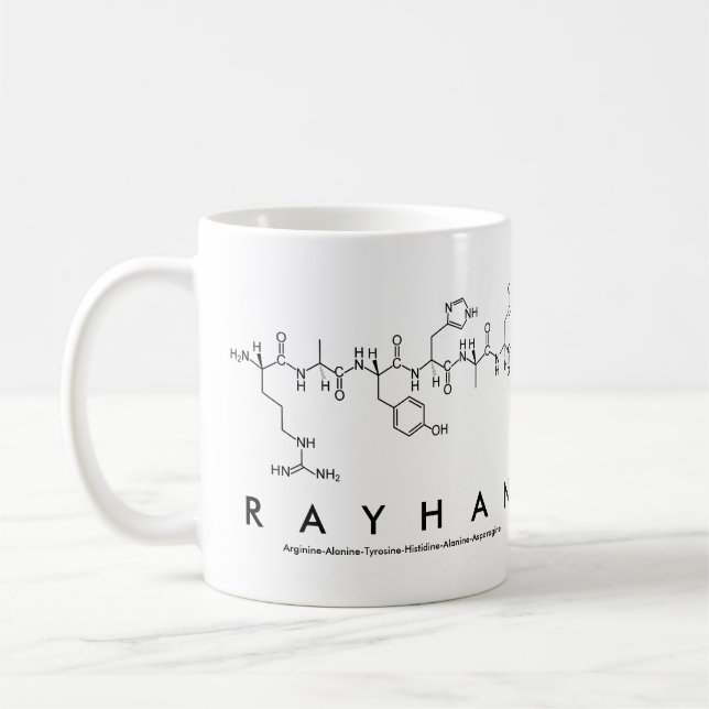 Rayhan peptide name mug (Left)