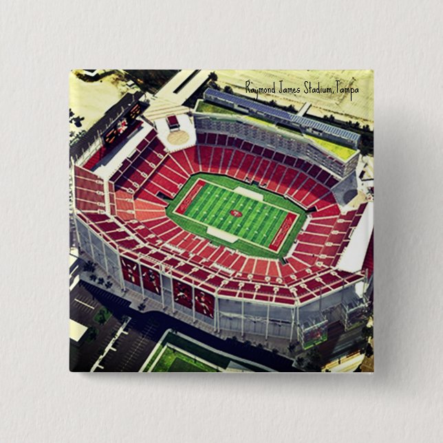 Raymond James Stadium,Tampa,FL 15 Cm Square Badge (Front)