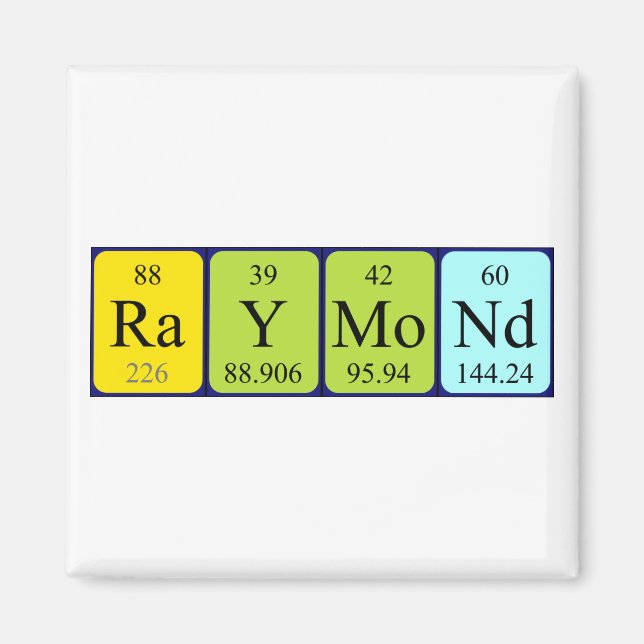 Raymond periodic table name magnet (Front)
