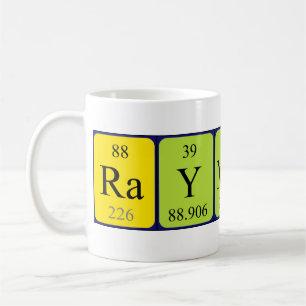 Raymond periodic table name mug