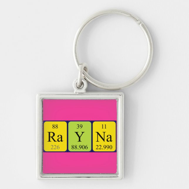 Rayna periodic table name keyring (Front)