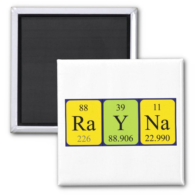 Rayna periodic table name magnet (Front)
