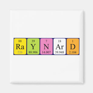 Raynard periodic table name magnet