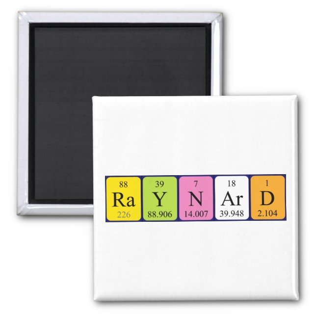 Raynard periodic table name magnet (Front)