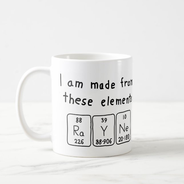 Rayne periodic table name mug (Left)