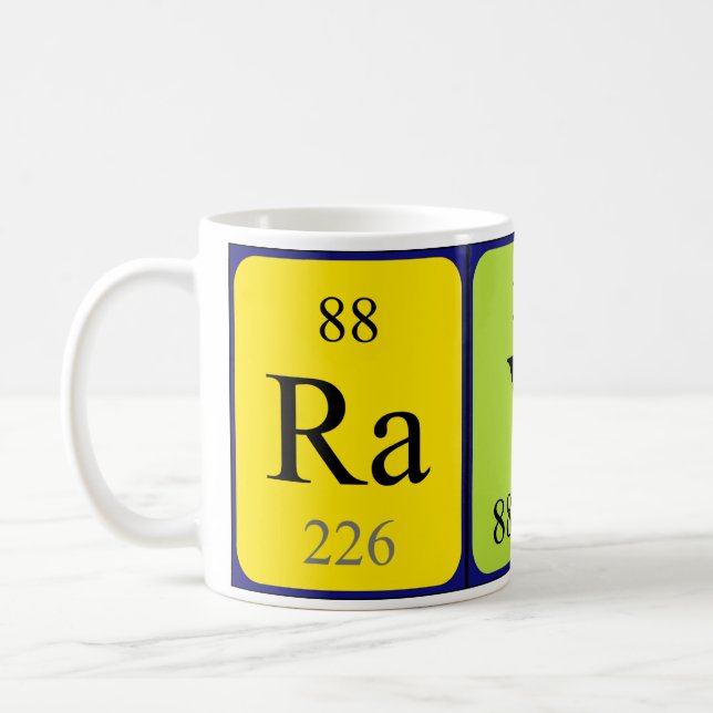 Rayne periodic table name mug (Left)