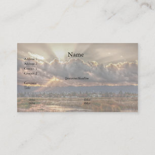 Rays at sunset Business Card