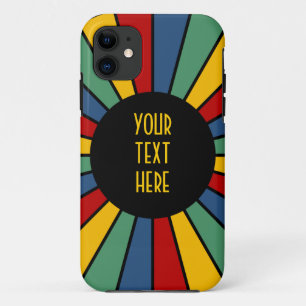 RAYS BUTTON I + your Photo, Text, Monogram iPhone 11 Case