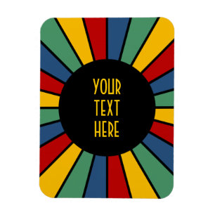 RAYS BUTTON I + your Photo, Text, Monogram Magnet