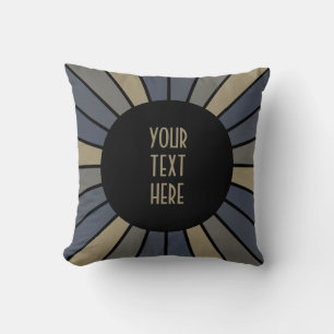 RAYS BUTTON XII + your Photo, Text, Monogram Cushion