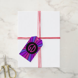 RAYS BUTTON XV + your Photo, Text, Monogram Gift Tags