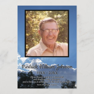 Rays from Storm Clouds Quote Photo Funeral Programme