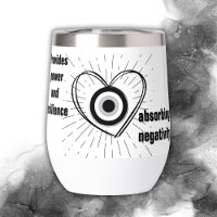 Rays, Heart , Black Evil Eye protection monogram |