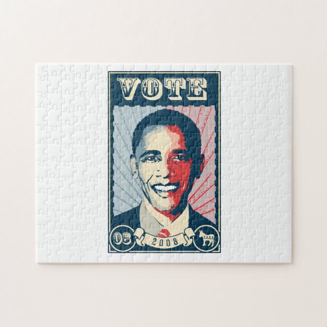 RAYS OBAMA VOTE -.png Jigsaw Puzzle (Horizontal)