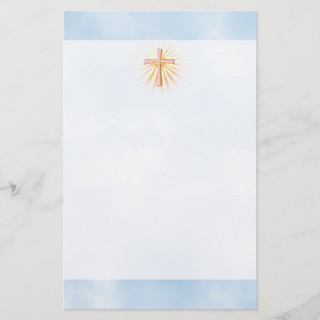 Rays of Light from the Religious Cross Stationery (Front)