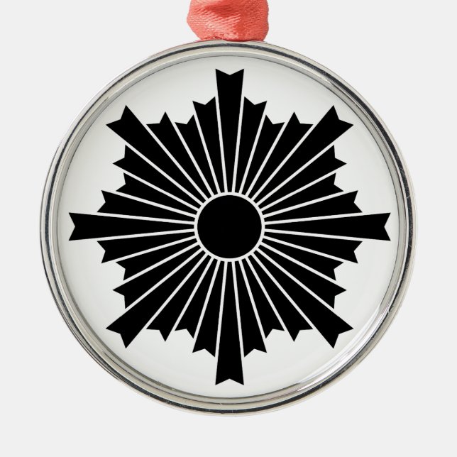 Rays of the rising sun metal tree decoration (Front)