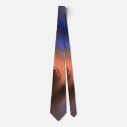 Rays Of Wisdom - Brown Orange Blue Abstract Tie