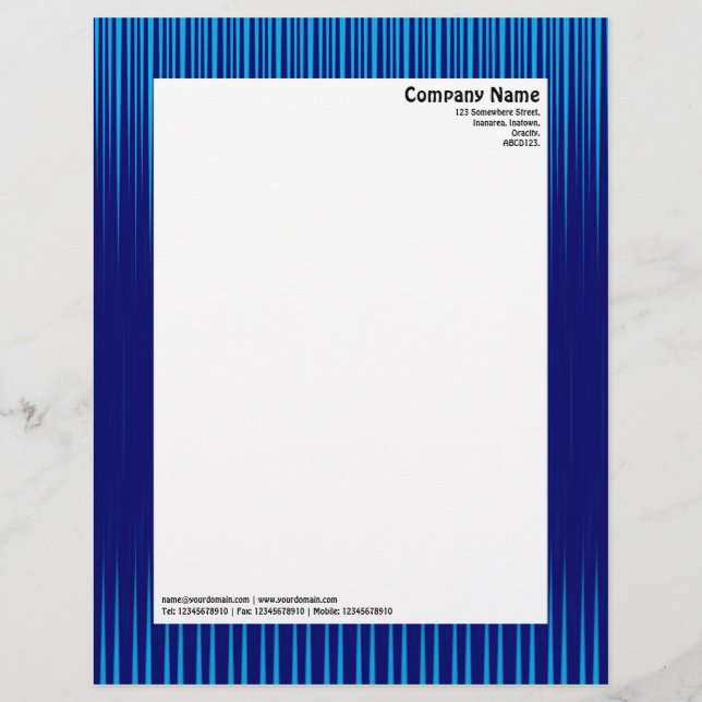 Rays - Shades of Blue Letterhead Design (Front)