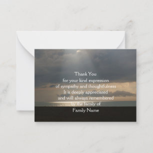 Rays Shining Sea Thank You Card