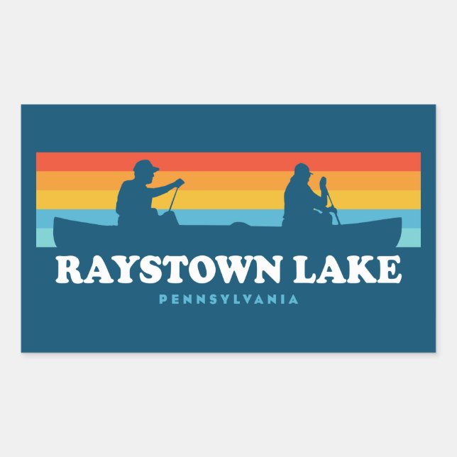Raystown Lake Pennsylvania Canoe Rectangular Sticker (Front)
