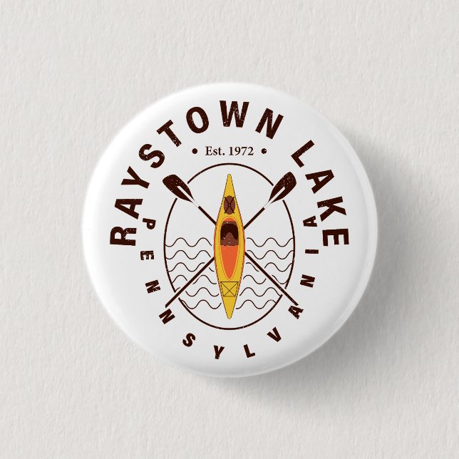 Raystown Lake Pennsylvania Kayaking Souvenirs 3 Cm Round Badge (Front)